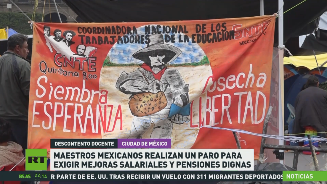 Maestros mexicanos se declaran en paro para exigir mejoras salariales y pensiones dignas