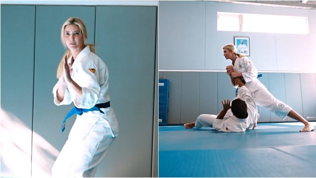 Ivanka Trump en modo 'guerrera': derriba y somete con llaves a un hombre en un entrenamiento de jiu-jitsu (VIDEO)