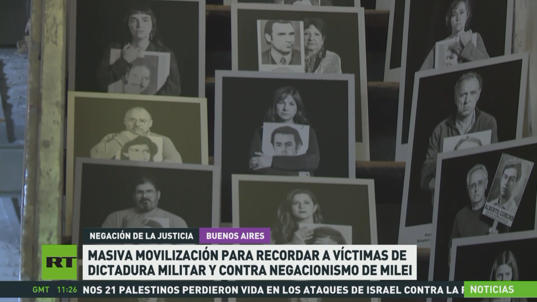 Masiva movilización para recordar a las víctimas de la dictadura militar y contra el negacionismo de Milei