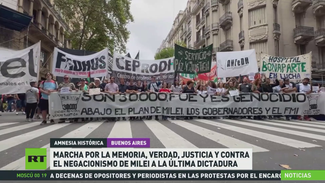 Marcha por la memoria, verdad, justicia y contra el negacionismo de Milei a la última dictadura