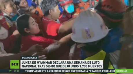 La junta de Myanmar declara una semana de luto nacional tras sismo que dejó unos 1.700 muertos