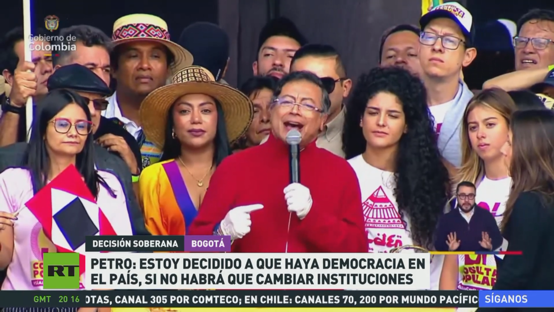 Colombianos protagonizan marchas en apoyo a la consulta popular promovida por Petro