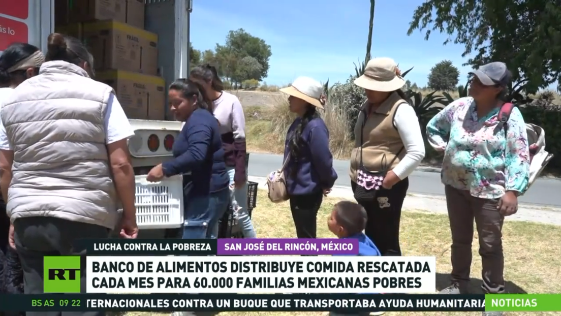Banco de alimentos distribuye comida 'rescatada' cada mes para 60.000 familias mexicanas pobres