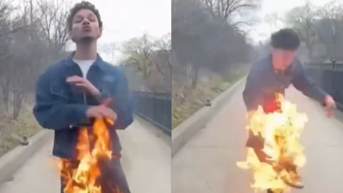VIDEO: Músico prende fuego a su pantalón para no pagar por efectos visuales y le queman las consecuencias