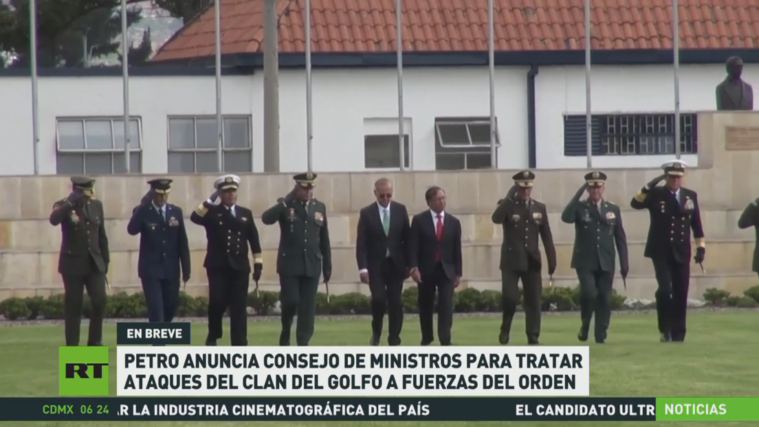 Petro anuncia Consejo de Ministros para tratar ataques del clan del Golfo a fuerzas del orden