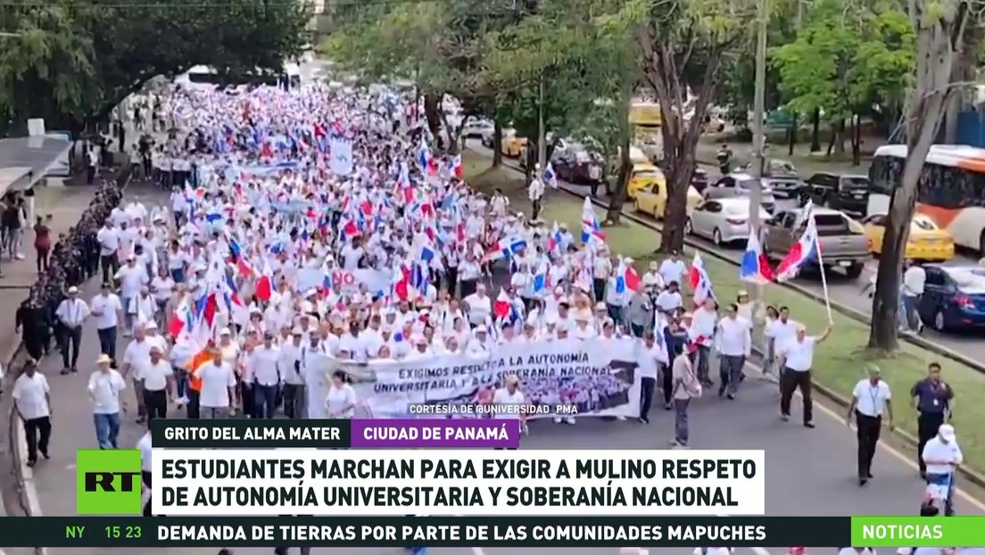 Estudiantes panameños marchan para exigir a Mulino respeto de autonomía universitaria y soberanía nacional