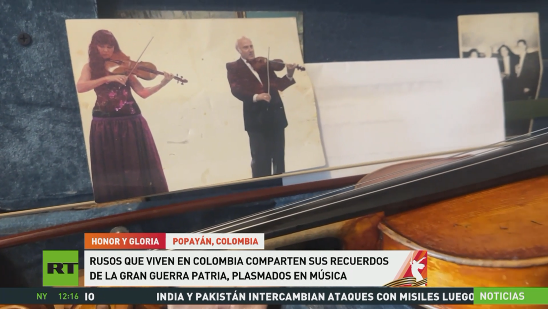 Rusos que viven en Colombia comparten sus recuerdos de la Gran Guerra Patria plasmados en la música