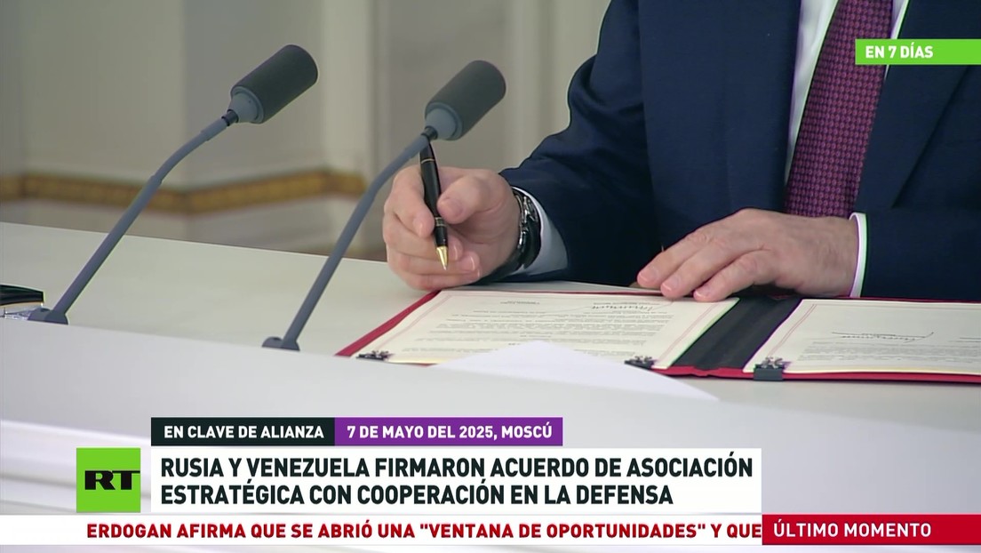 Rusia y Venezuela firman acuerdo de asociación estratégica con cooperación en la defensa