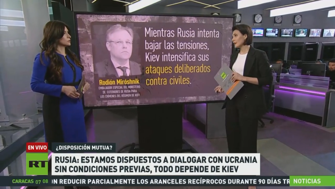 Rusia: Estamos dispuestos a dialogar con Ucrania sin condiciones previas, todo depende de Kiev