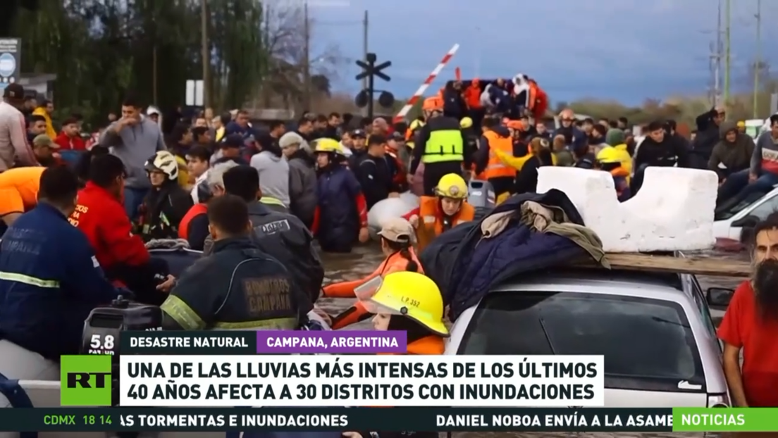 Una de las lluvias más intensas en los últimos 40 años afecta a 30 distritos argentinos con inundaciones