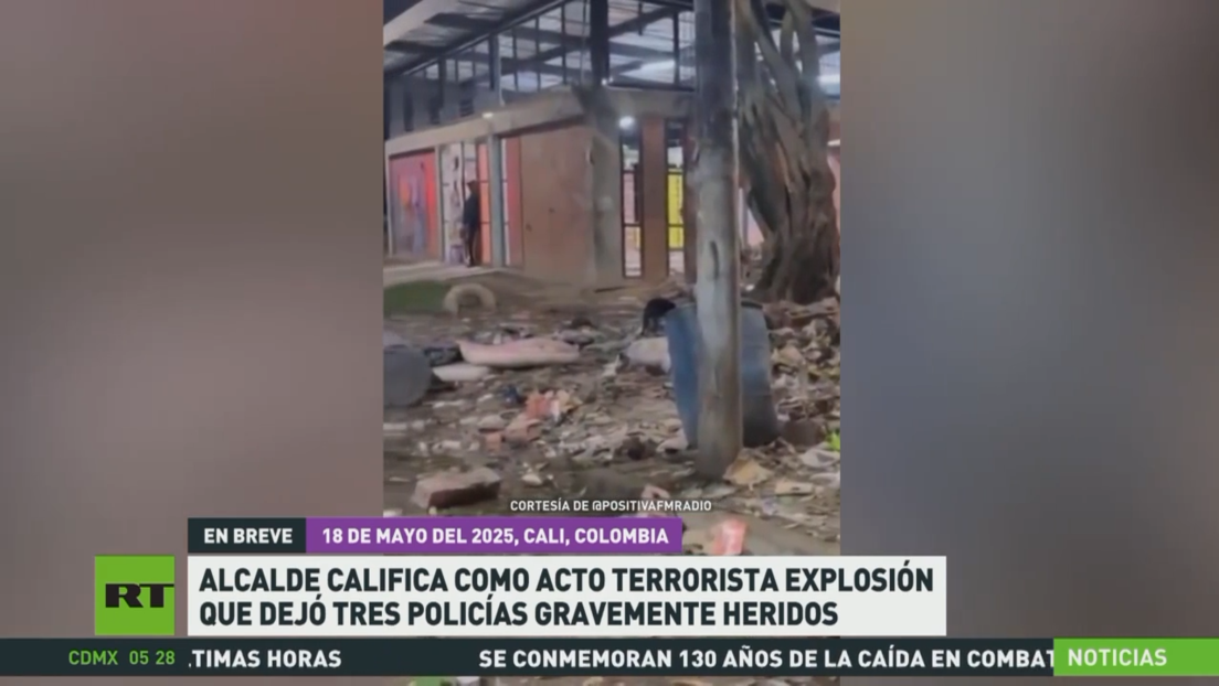 El alcalde de Cali califica de acto terrorista la explosión que dejó tres policías gravemente heridos