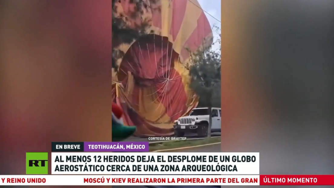 Al menos 12 heridos deja el desplome de un globo aerostático en zona arqueológica de México