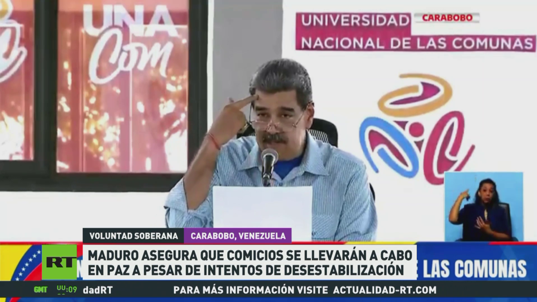 Maduro: Los comicios se llevarán a cabo en paz, a pesar de los intentos de desestabilización