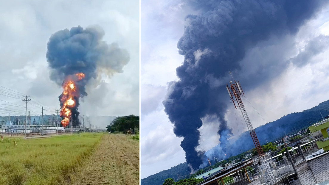 VIDEO: Fuerte explosión en la refinería más grande de Ecuador