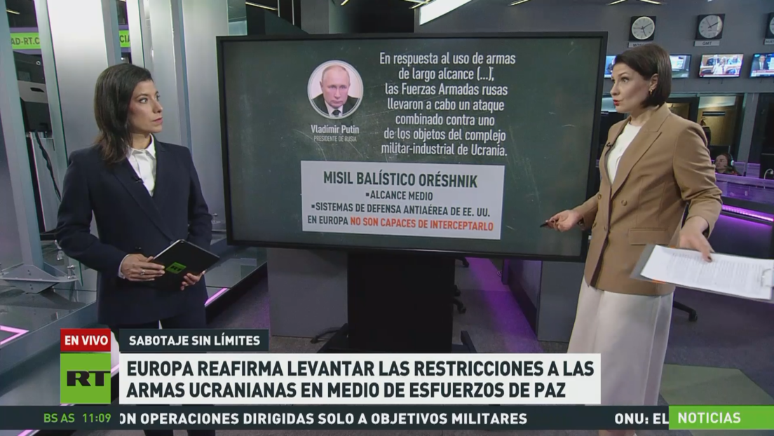 Europa reafirma levantar las restricciones a las armas ucranianas en medio de esfuerzos de paz