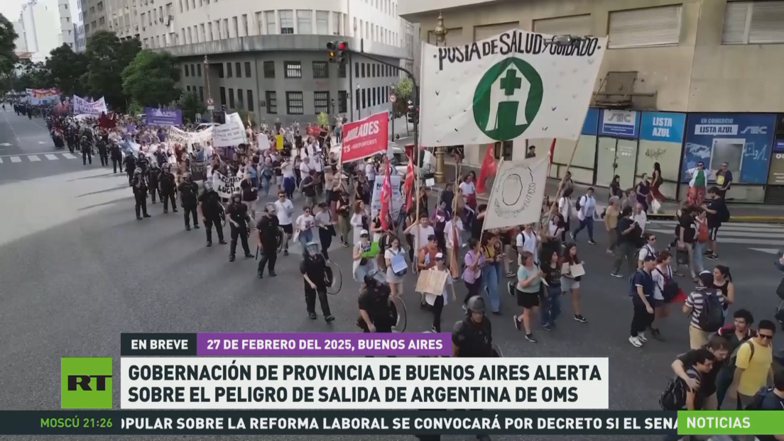 Gobernación de la provincia de Buenos Aires alerta sobre las consecuencias de la salida de Argentina de la OMS
