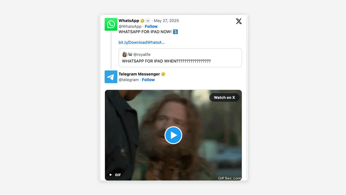 "¿En qué año estamos?": Telegram trolea a WhatsApp por su nuevo lanzamiento