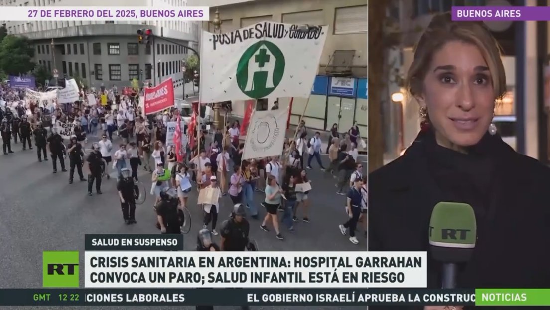 Médicos del Hospital Garrahan en Argentina se suman al paro por salarios dignos