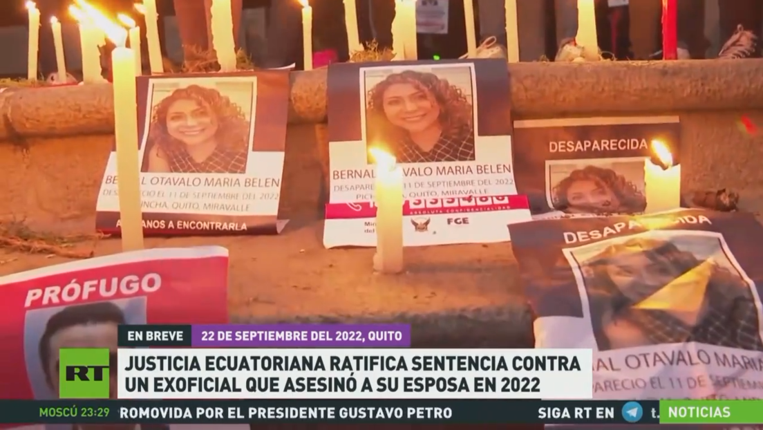 Justicia ecuatoriana ratifica sentencia contra un exoficial que asesinó a su esposa en 2022