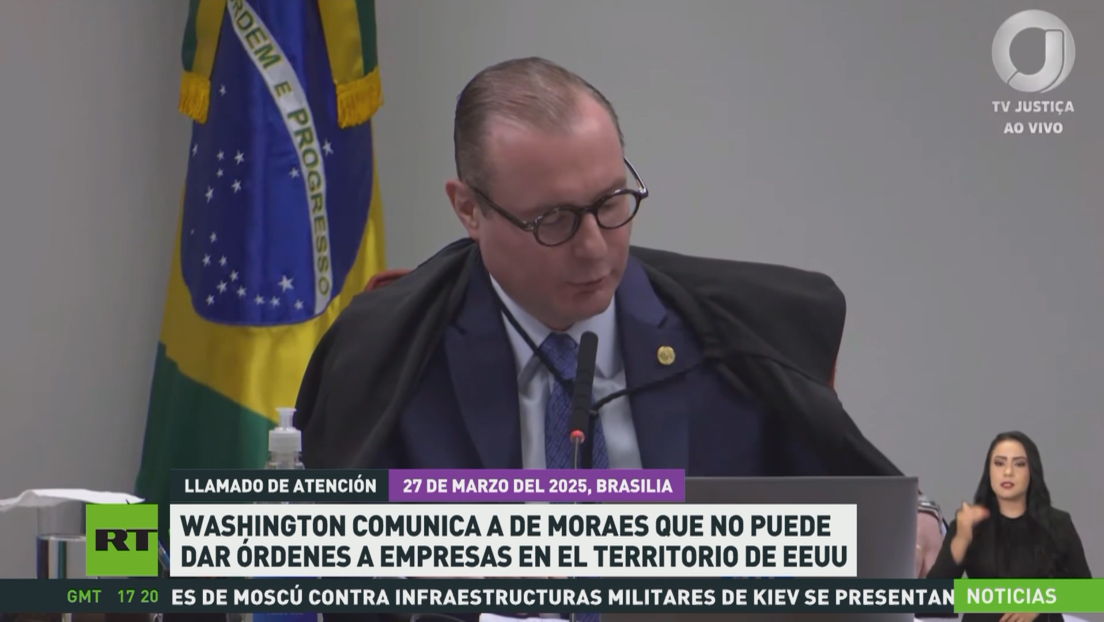 Washington comunica a De Moraes que no puede dar órdenes en el territorio de EE.UU.