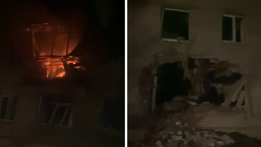 Drones de Ucrania atacan edificios residencianes en la Provincia rusa de kursk (vídeo)