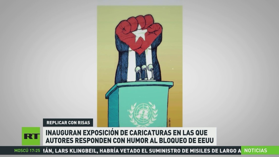 Inauguran en Cuba exposición de caricaturas en las que autores responden con humor al bloqueo de EE.UU.