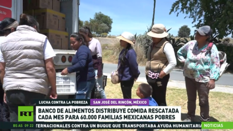 Banco de alimentos distribuye comida 'rescatada' cada mes para 60.000 familias mexicanas pobres