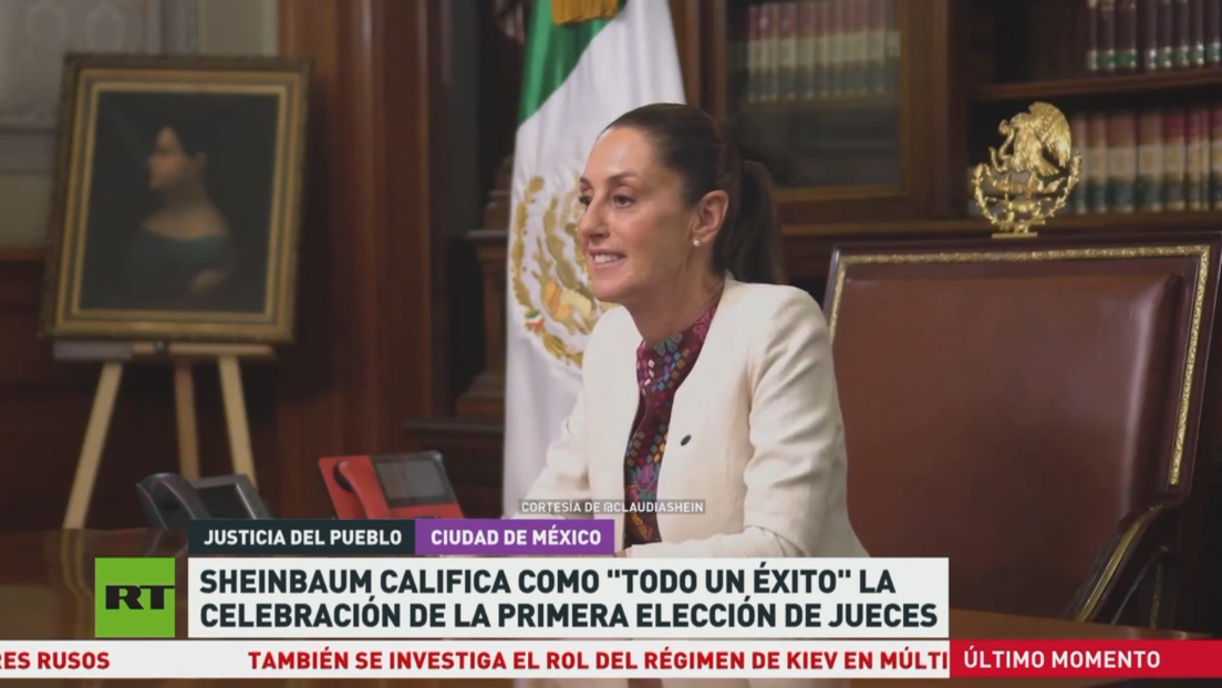 Sheinbaum califica como "todo un éxito" la celebración de la primera elección de jueces
