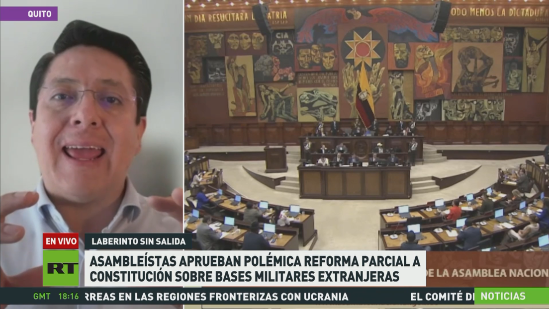 Asambleístas aprueban polémica reforma a la Constitución sobre bases militares extranjeras en Ecuador