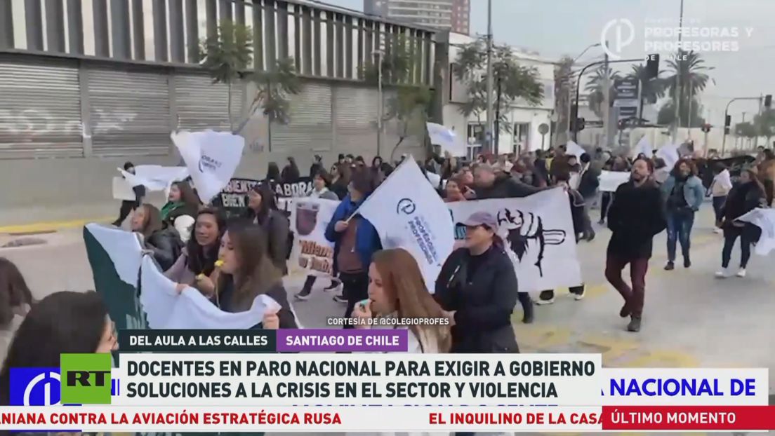Docentes inician un paro de 48 horas en Chile para exigir respuestas a sus demandas