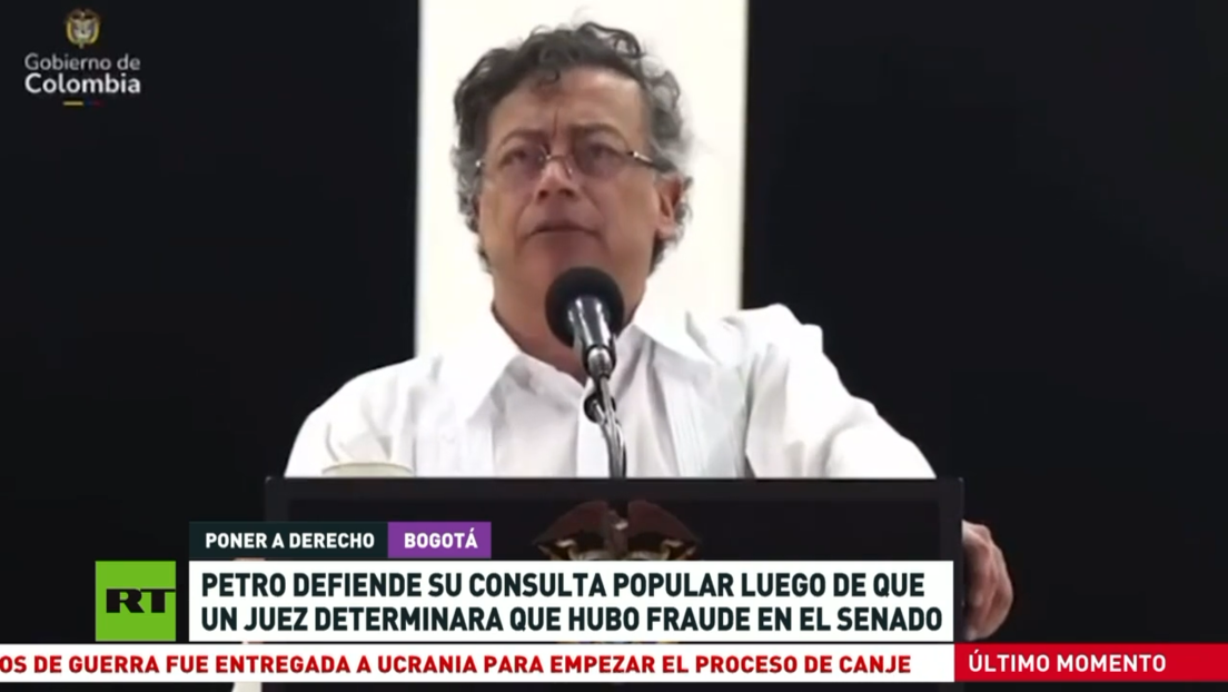 Petro defiende su consulta popular luego de que un juez determina que hubo fraude en el Senado