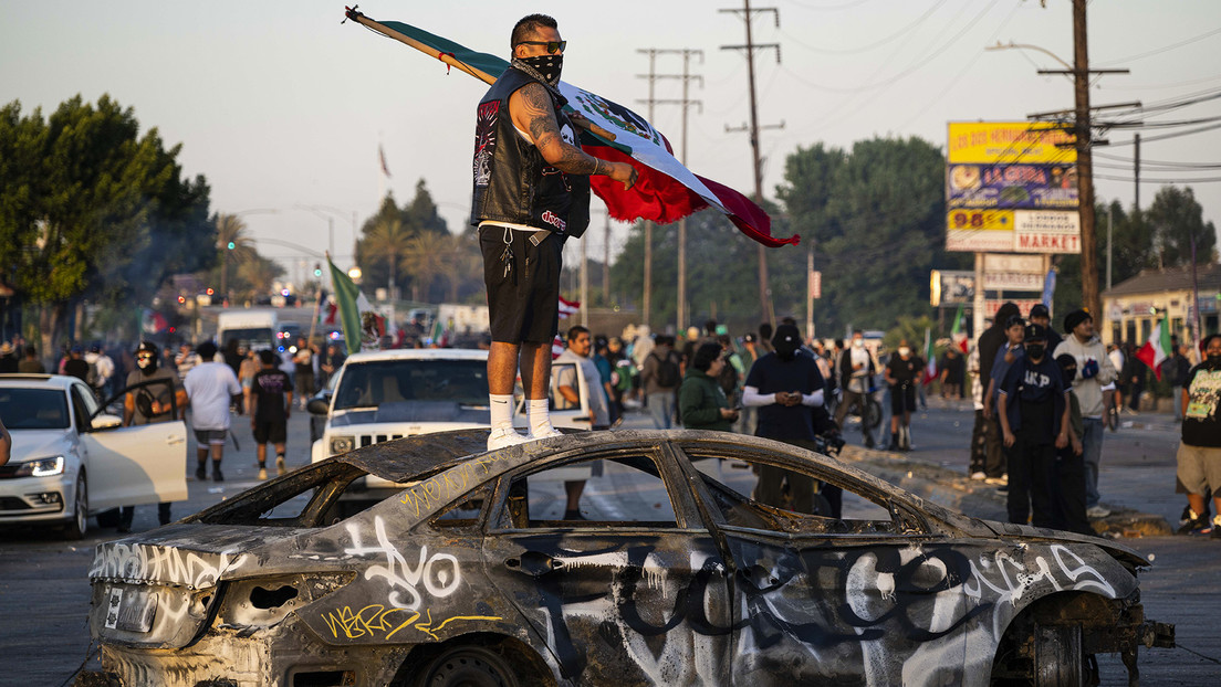 VIDEO: Efectivos de la Guardia Nacional llegan a Los Ángeles en medio de disturbios