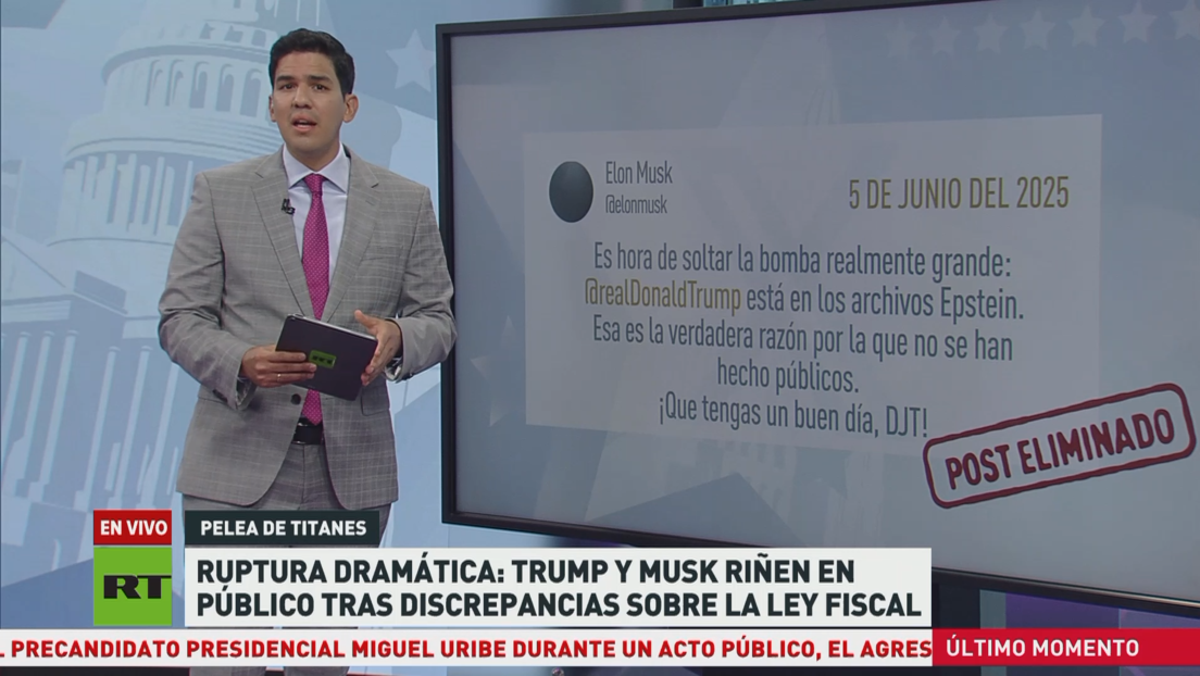 Ruptura dramática: Trump y Musk riñen en público tras discrepancias sobre la ley fiscal