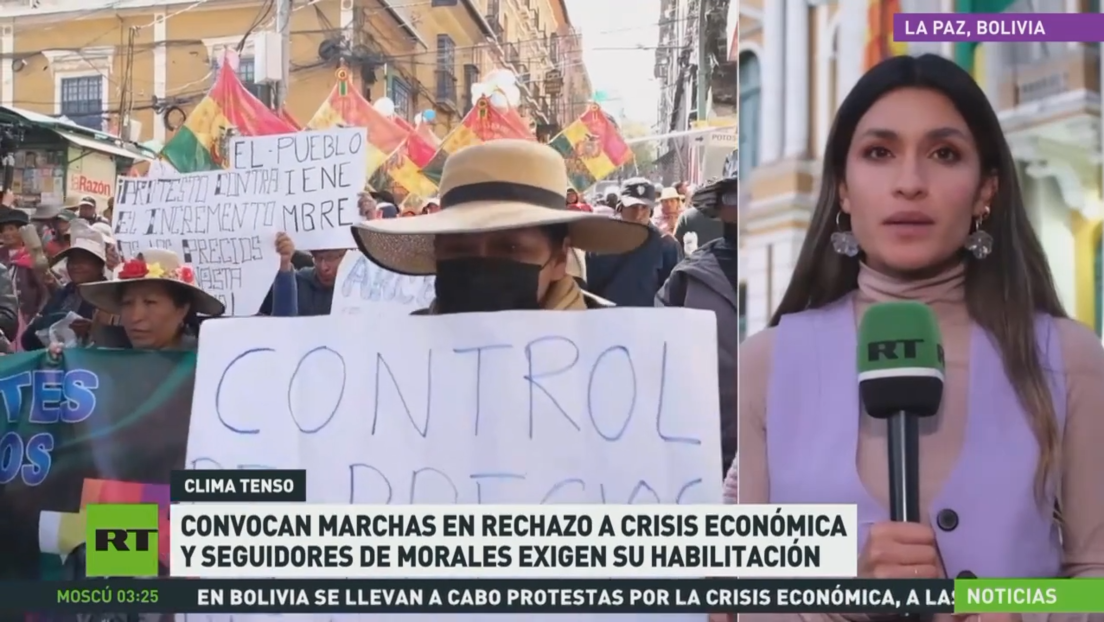 Convocan en Bolivia marchas en rechazo a crisis económica y seguidores de Morales exigen su habilitación