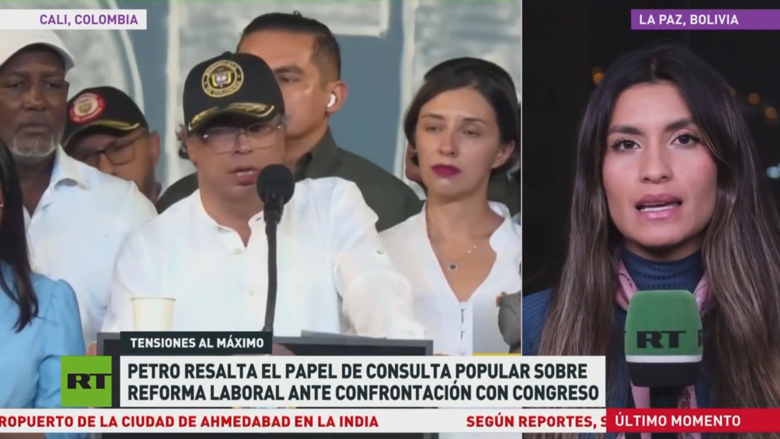 Petro resalta el papel de la consulta popular sobre la reforma laboral ante la confrontación con el Congreso