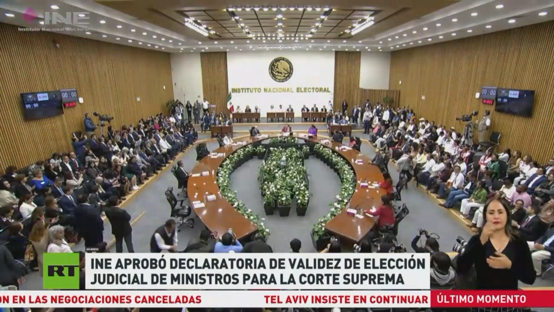 INE aprobó declaratoria de validez de elección judicial de ministros para la Corte Suprema en México