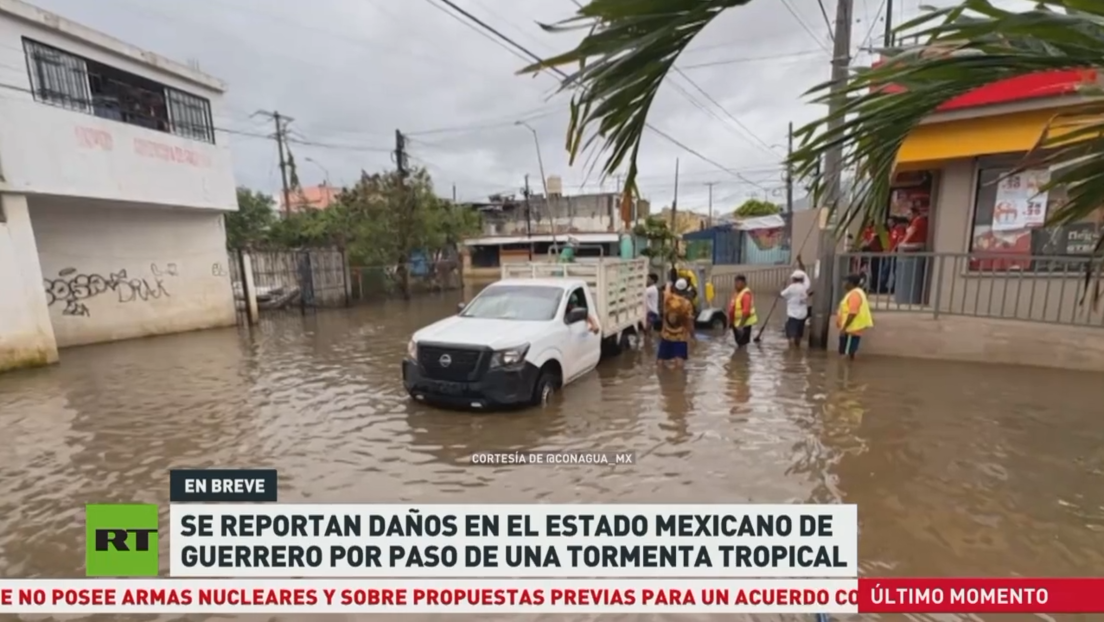 Se reportan daños en el estado mexicano de Guerrero por paso de una tormenta tropical