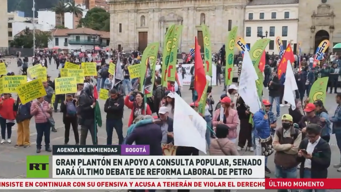 Colombianos se oponen a "jugadas" del Congreso que buscan cambiar la reforma laboral de Petro