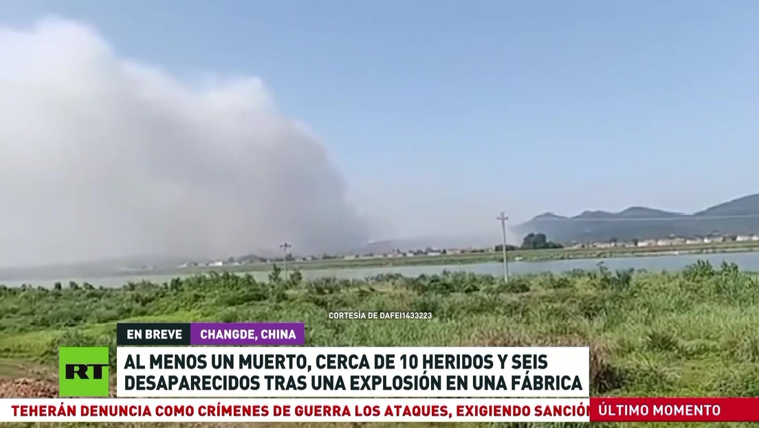 Un muerto y nueve heridos tras explosión en una fábrica en China