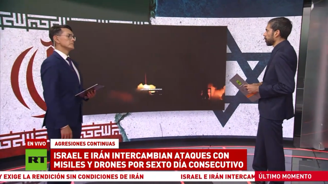 Israel e Irán intercambian ataques con misiles y drones por sexto día consecutivo