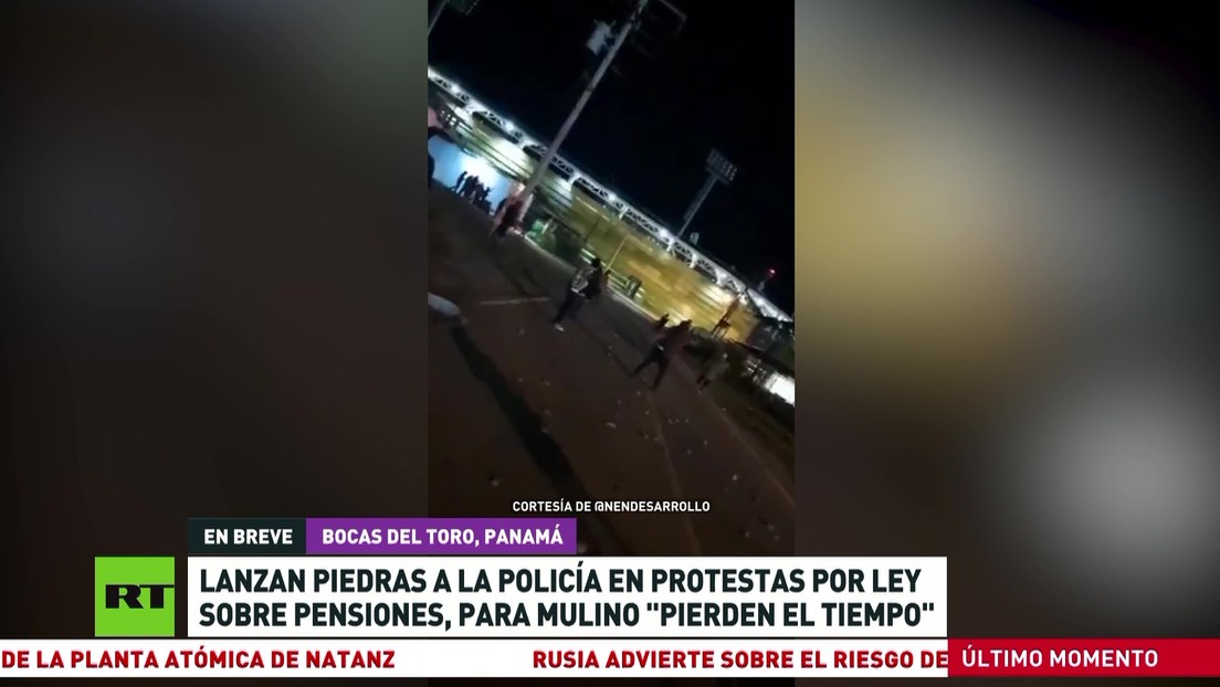 Lanzan en Panamá piedras a la Policía durante protestas por la ley de pensiones