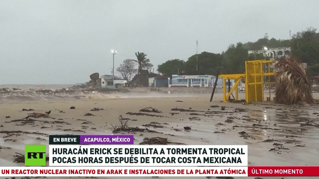 Erick se debilita y pasa a tormenta tropical pocas horas después de tocar tierra en México
