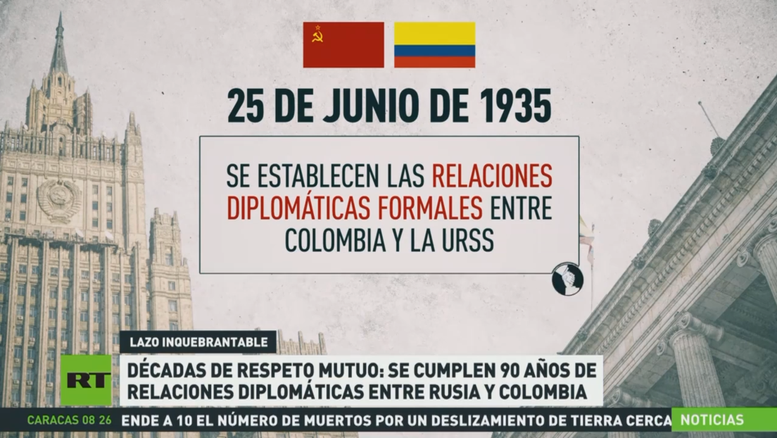 Décadas de respeto mutuo: se cumplen 90 años de relaciones diplomáticas entre Rusia y Colombia