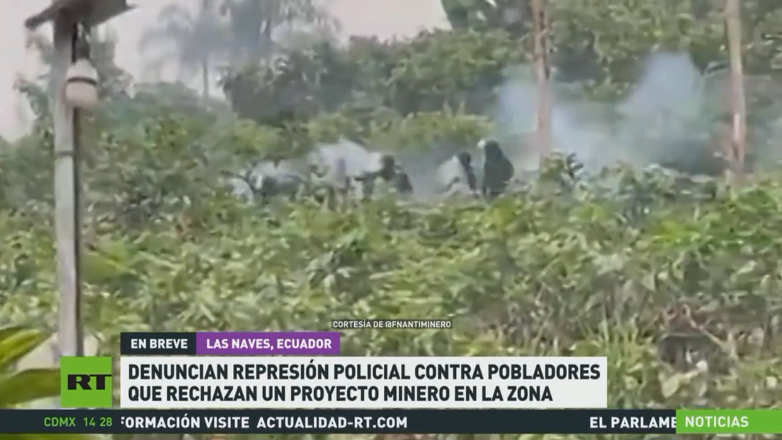 Denuncian represión policial contra pobladores que rechazan un proyecto minero en Ecuador