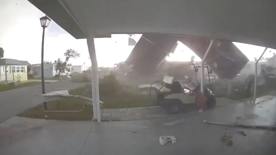 VIDEO: Impactante momento en el que una fuerte tormenta arranca una casa del suelo