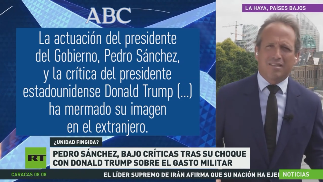 Titulares tras la cumbre de la OTAN destacan servilismo de la UE hacia Trump y falta de unidad