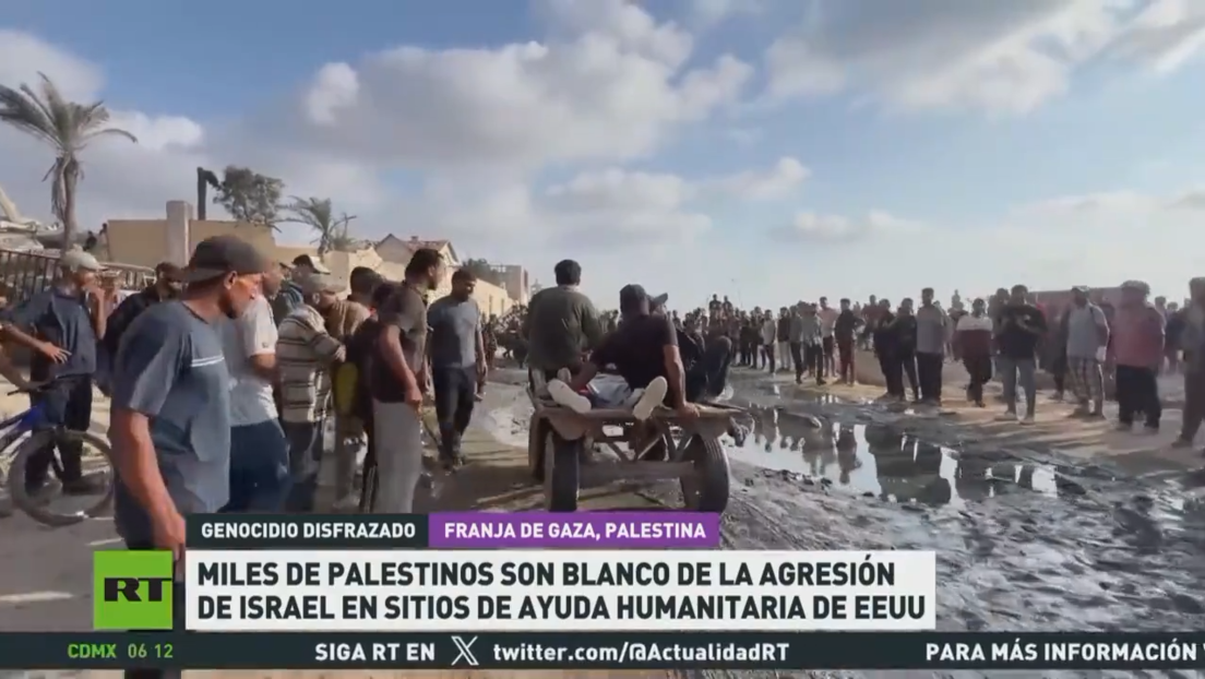 Miles de palestinos son blanco de la agresión de Israel en sitios de ayuda humanitaria