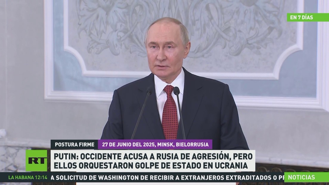 Putin: No es Rusia quien adopta una política agresiva, sino Occidente