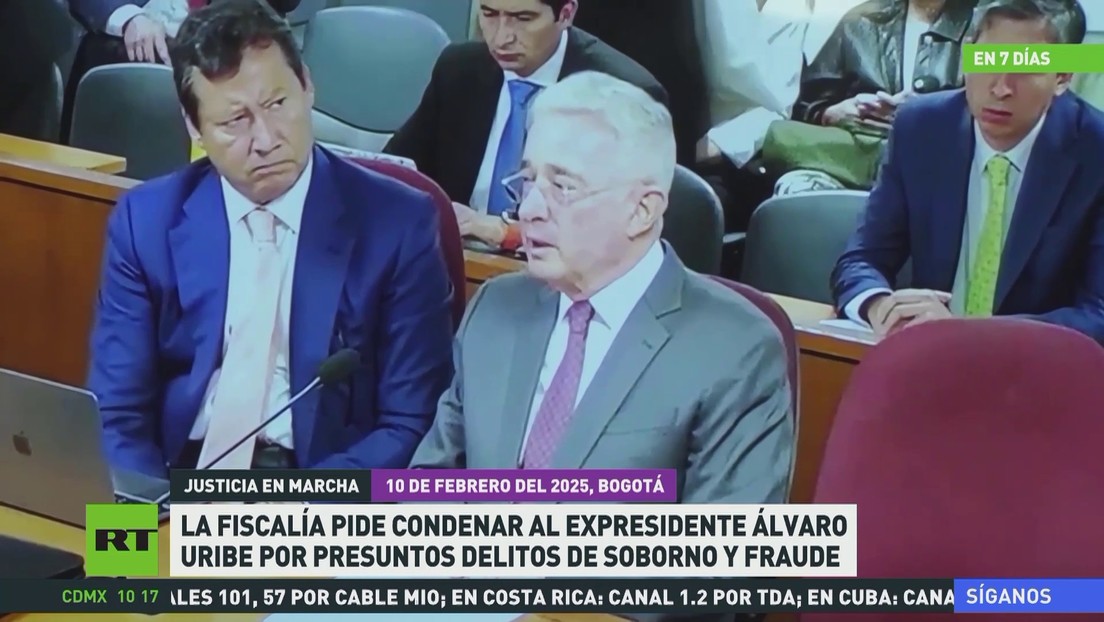 Fiscalía colombiana pide condenar al expresidente Álvaro Uribe por presuntos delitos de soborno y fraude