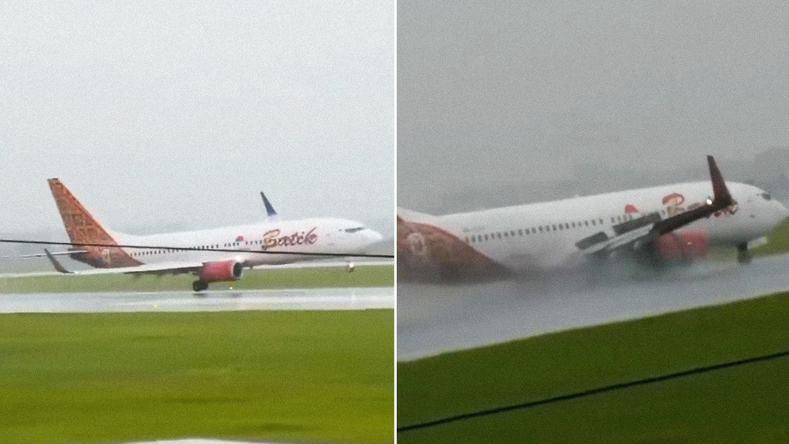 VIDEO: Un avión de pasajeros casi se estrella por mal tiempo